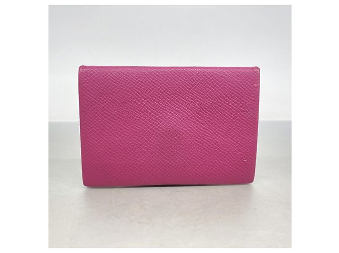 Hermès Tarjetero Hermes Calvi en Rose Purple Púrpura - vista 9