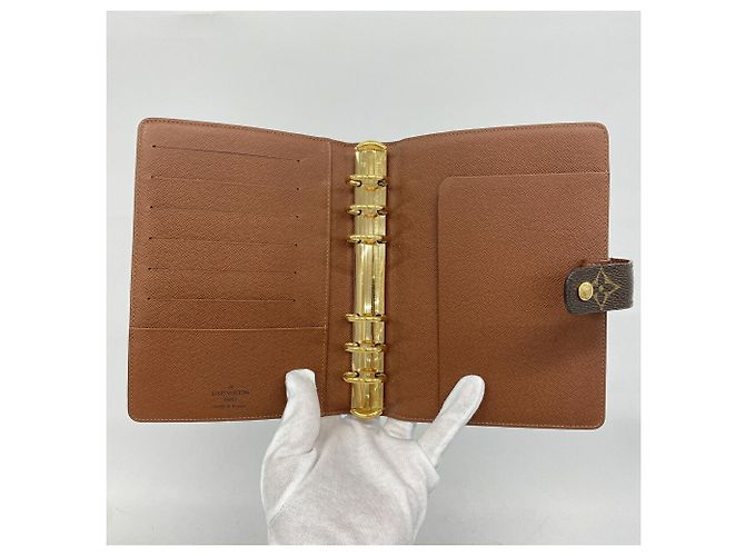 Louis Vuitton Monogram Agenda MM Notebook Cover Brown - view 3