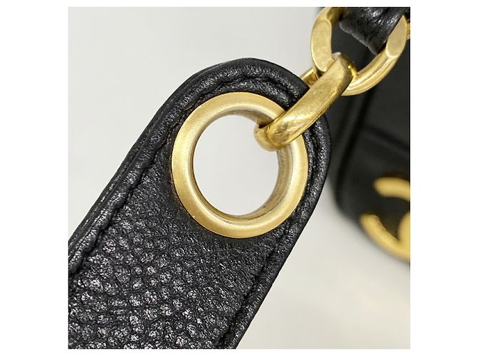 Chanel Triple Coco Shopper aus Kaviarleder Schwarz - Ansicht 11