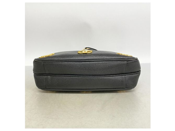 Chanel Triple Coco Shopper aus Kaviarleder Schwarz - Ansicht 3