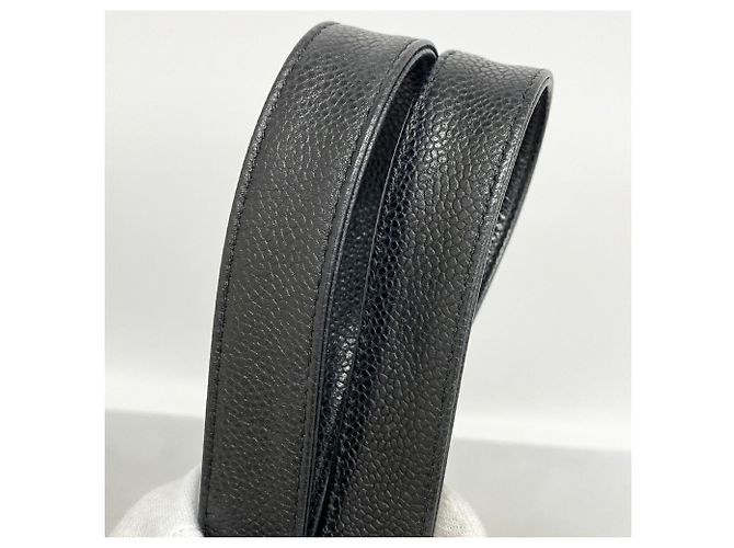 Chanel Triple Coco Shopper aus Kaviarleder Schwarz - Ansicht 9