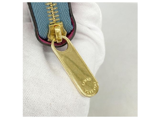 Cartera Zippy Louis Vuitton Vernis Rosa Azul - vista 7