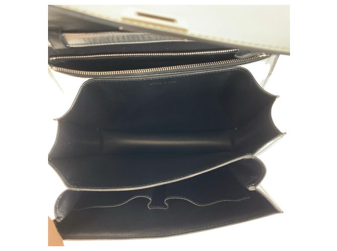 Céline Borsa a tracolla Celine Classic Box Medium in pelle argento - vista 9
