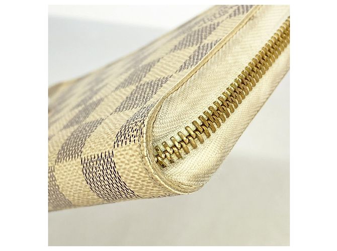 Cartera Larga Louis Vuitton Damier Azur Zippy Organizer Blanco - vista 5