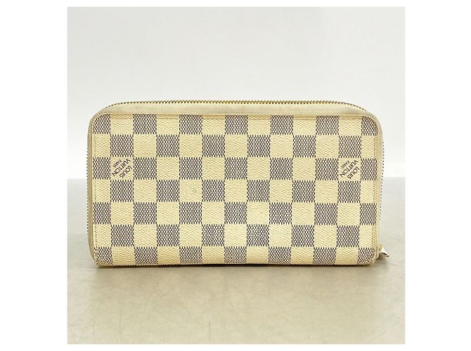 Cartera Larga Louis Vuitton Damier Azur Zippy Organizer Blanco - vista 8