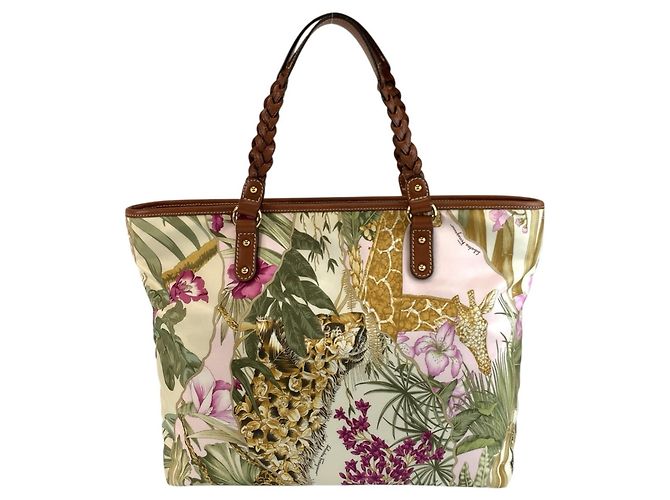 Borsa Tote Salvatore Ferragamo con Stampa Leopardata Marrone Multicolore - vista 2