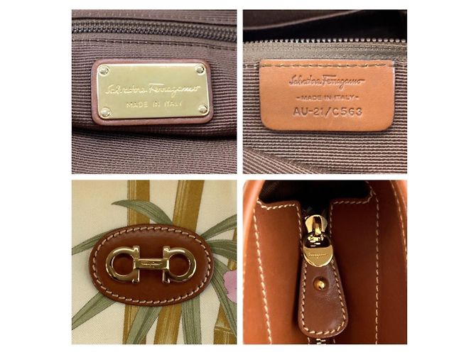 Borsa Tote Salvatore Ferragamo con Stampa Leopardata Marrone Multicolore - vista 3