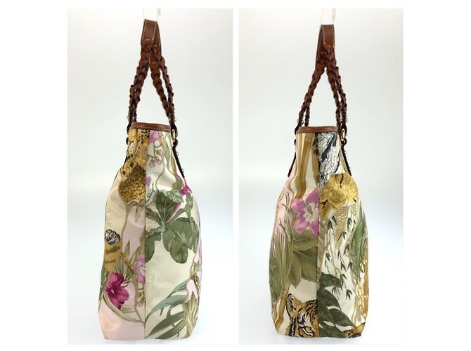 Borsa Tote Salvatore Ferragamo con Stampa Leopardata Marrone Multicolore - vista 7