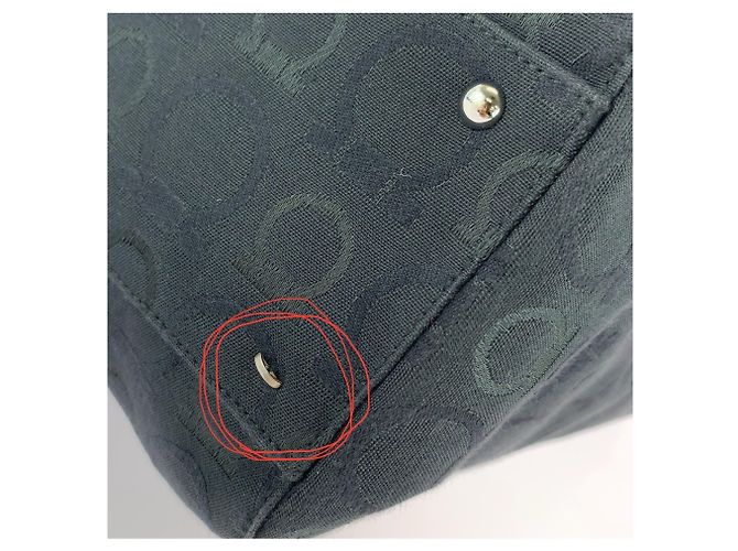 Borsa Tote Salvatore Ferragamo in tela e pelle nera Nero - vista 6
