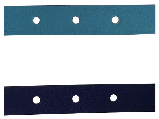 Hermès Bracciale Double Tour con Charm Hermes Bee Api Argento Blu navy Blu chiaro - vista 4