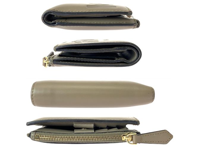 Fendi Roma Beige Leather Bi-Fold Wallet - view 10