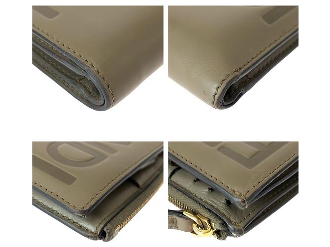 Fendi Roma Beige Leather Bi-Fold Wallet - view 3