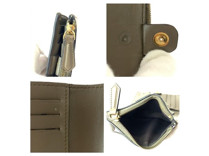 Fendi Roma Beige Leather Bi-Fold Wallet - view 8