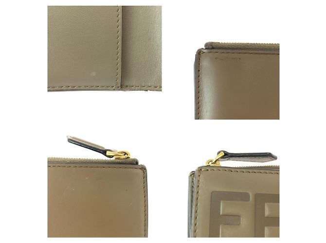 Fendi Roma Beige Leather Bi-Fold Wallet - view 9