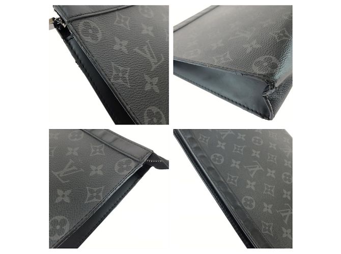 Louis Vuitton Monogram Eclipse Pochette Voyage MM Preto Monograma - vista 5
