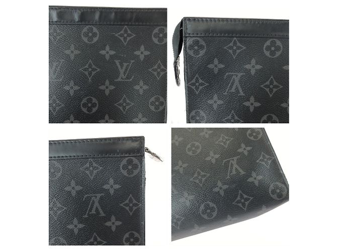 Louis Vuitton Monogram Eclipse Pochette Voyage MM Preto Monograma - vista 6