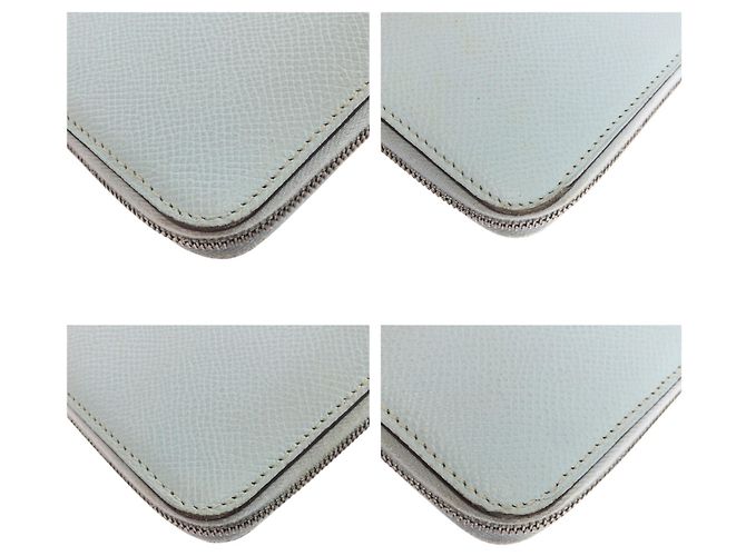 Hermès Portafoglio lungo Hermes Azap in seta Celeste Blu chiaro - vista 4