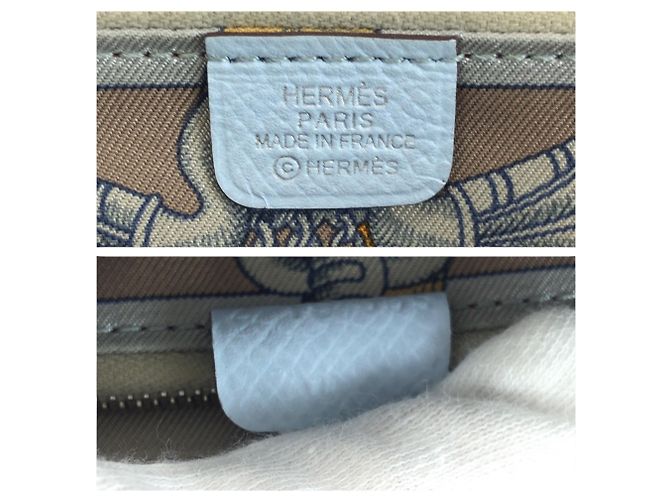 Hermès Portafoglio lungo Hermes Azap in seta Celeste Blu chiaro - vista 5