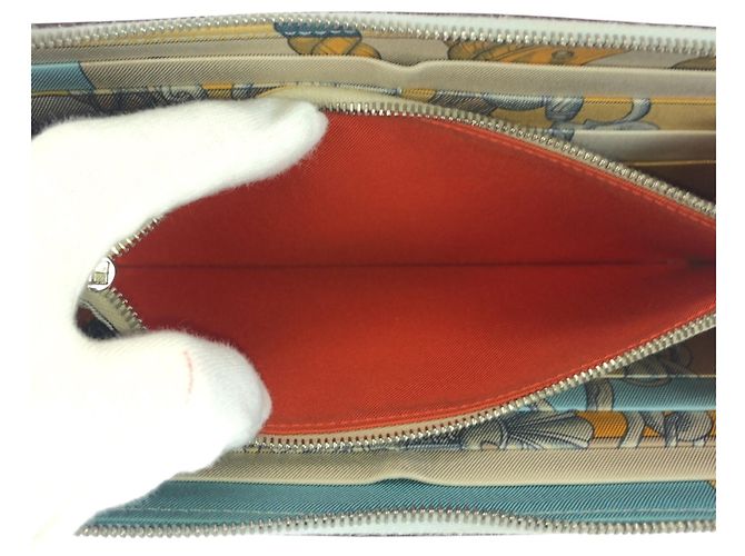 Hermès Portafoglio lungo Hermes Azap in seta Celeste Blu chiaro - vista 7