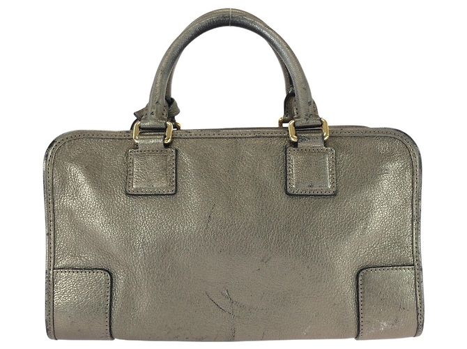 Borsa LOEWE Anagram Amazona 28 Argento D'oro - vista 2