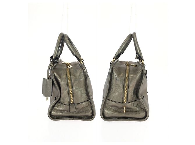 Borsa LOEWE Anagram Amazona 28 Argento D'oro - vista 8