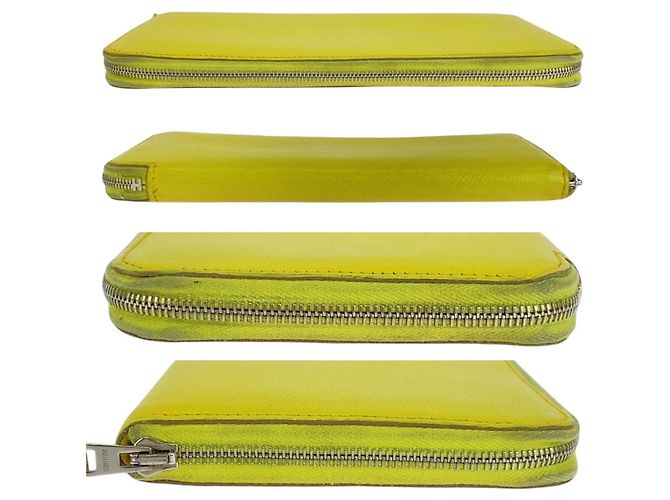 Azap Hermès Cartera larga Hermes de piel Epsom Amarillo - vista 5