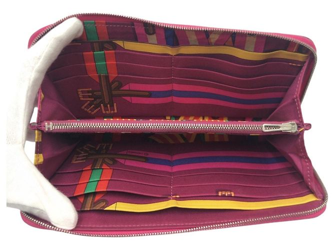 Hermès Cartera larga HERMES Azap en Pink Rose Tyrien Rosa - vista 10