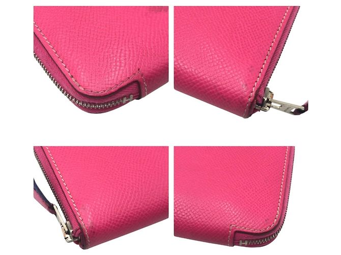 Hermès Cartera larga HERMES Azap en Pink Rose Tyrien Rosa - vista 3