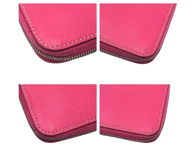 Hermès Cartera larga HERMES Azap en Pink Rose Tyrien Rosa - vista 4