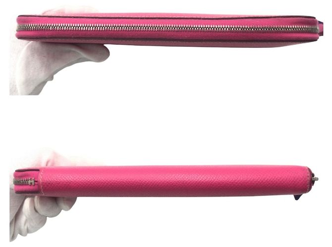 Hermès Cartera larga HERMES Azap en Pink Rose Tyrien Rosa - vista 6