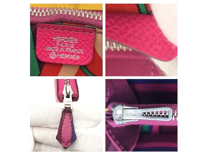 Hermès Cartera larga HERMES Azap en Pink Rose Tyrien Rosa - vista 9
