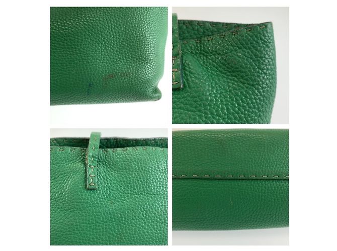 Fendi Selleria Shopper aus grünem Leder - Ansicht 5