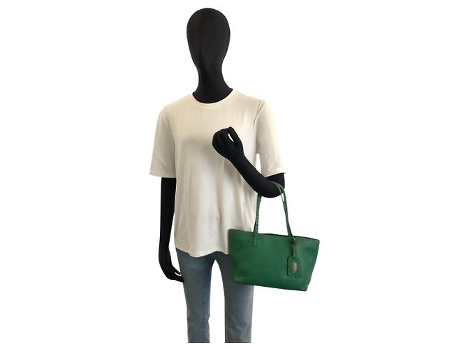 Fendi Selleria Shopper aus grünem Leder - Ansicht 6