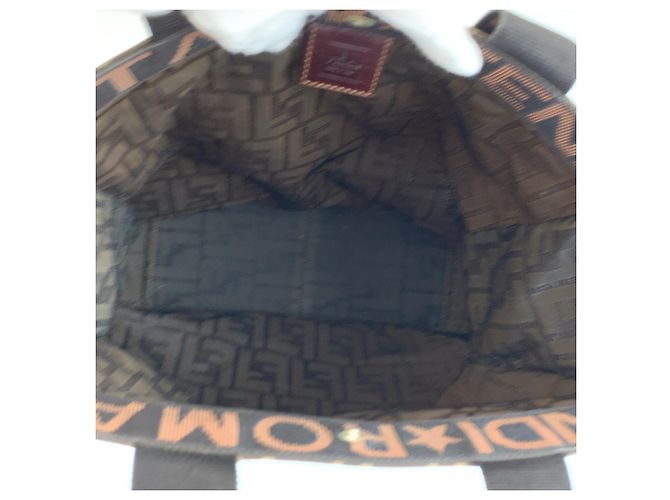 Fendi Zucca Shopper aus braunem Canvas und Leder - Ansicht 10