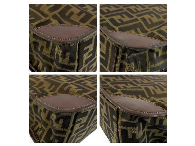 Fendi Zucca Shopper aus braunem Canvas und Leder - Ansicht 3