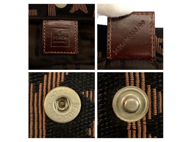 Fendi Zucca Shopper aus braunem Canvas und Leder - Ansicht 4
