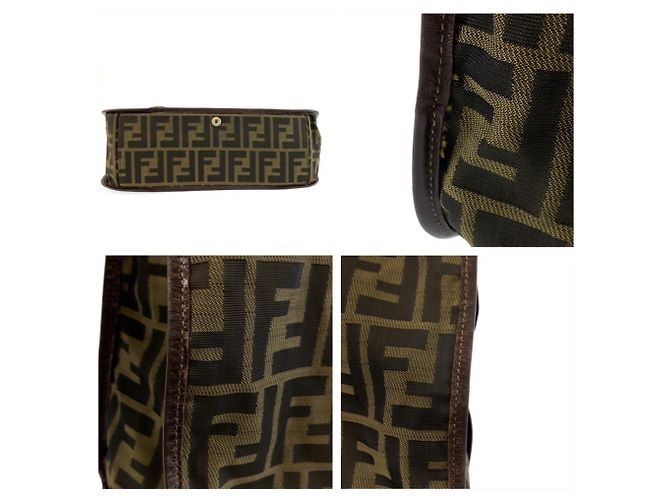 Fendi Zucca Shopper aus braunem Canvas und Leder - Ansicht 7