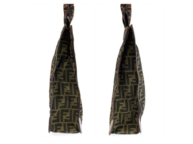 Fendi Zucca Shopper aus braunem Canvas und Leder - Ansicht 9