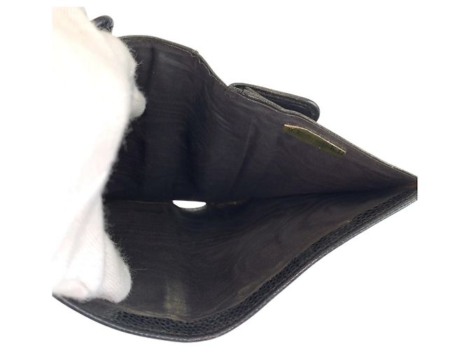 Chanel Coco Mark Black Leather Folding Wallet - view 10