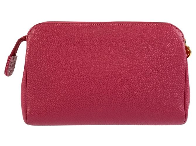 Necessaire in pelle rosa Chanel Coco Mark - vista 2