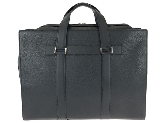 Cartier Must Line Porte-documents en cuir noir - vue 2