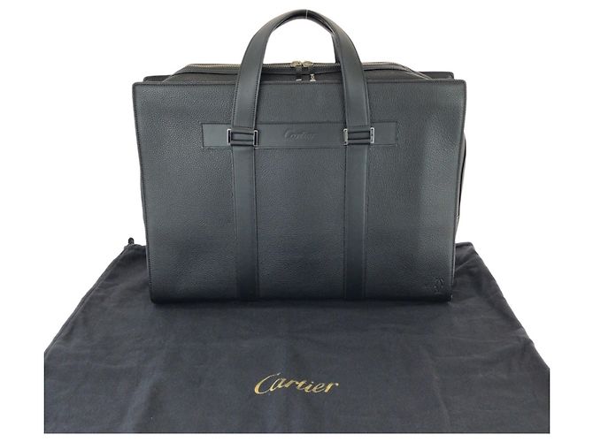 Cartier Must Line Porte-documents en cuir noir - vue 8