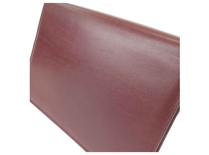 Borsa a Pochette Cartier Vintage Must Line Bordò - vista 6