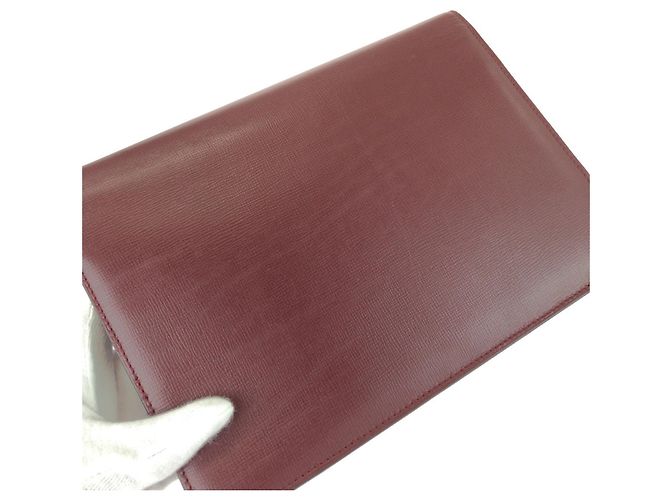 Borsa a Pochette Cartier Vintage Must Line Bordò - vista 7