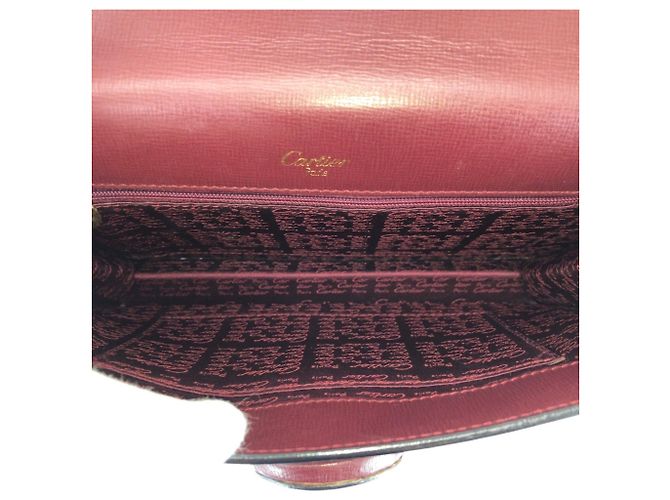 Borsa a Pochette Cartier Vintage Must Line Bordò - vista 9