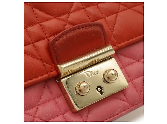 Borsa a spalla Pochette Cannage Christian Dior Rosa Rosso - vista 5