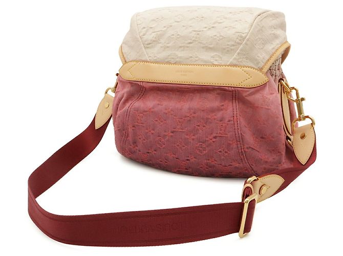 Borsa a tracolla Louis Vuitton Monogram Denim Sunshine Nero Rosa - vista 3