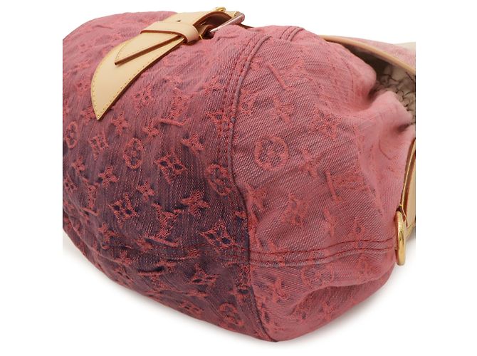 Borsa a tracolla Louis Vuitton Monogram Denim Sunshine Nero Rosa - vista 4