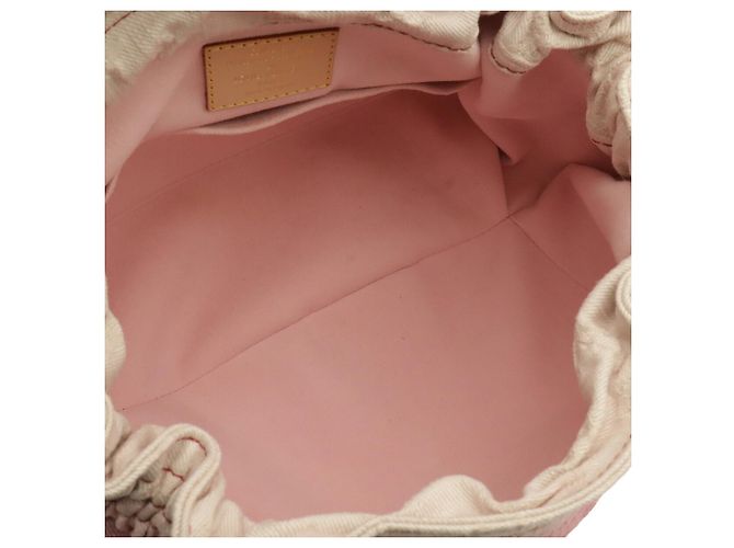 Borsa a tracolla Louis Vuitton Monogram Denim Sunshine Nero Rosa - vista 7
