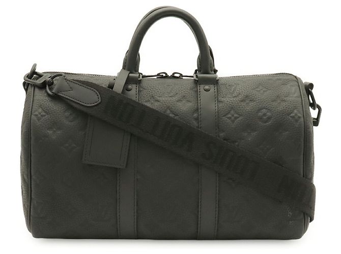 Louis Vuitton Monogram Taurillon Keepall Bandoulière 35 Nero - vista 2